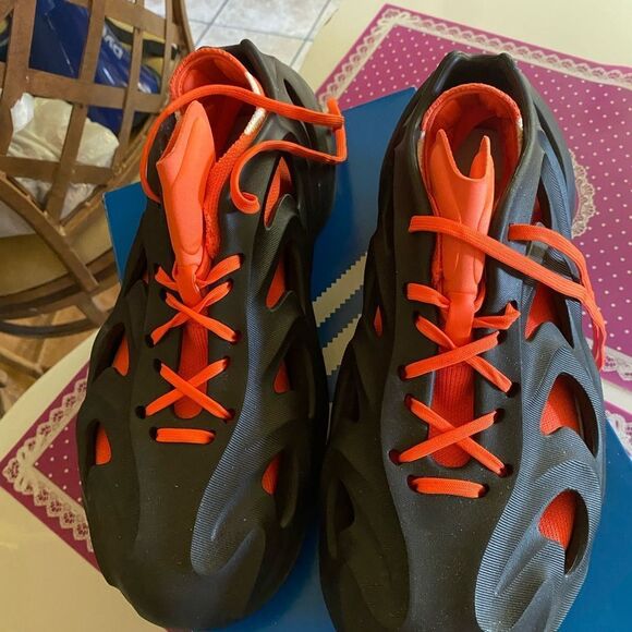 Adidas Black and Orange Athletic Shoes